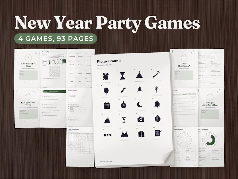 New Years Eve Party Games Bundle Printable
