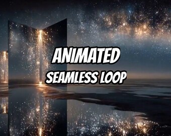 Unendlicher, gespiegelter kosmischer Pfad – animierter Hintergrund für VTuber · 1080p MP4