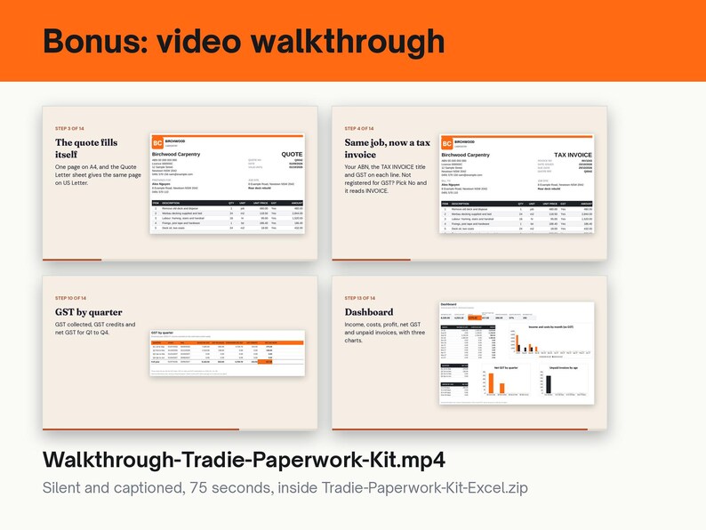 Invoice Template Bundle for Australian Tradies, image 17