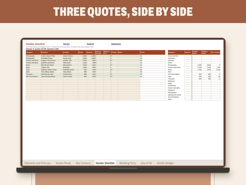 Wedding Vendor Run Sheet Template for Day of Coordinators, image 11