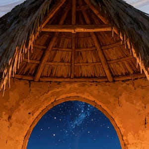 Cozy Campfire Under Starry Sky Vertical Background for Ambient Wallpaper · 1080p MP4 image 2