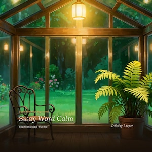 Lantern Lit Greenhouse Garden Room Animated Background for Ambient Wallpaper · 1080p MP4
