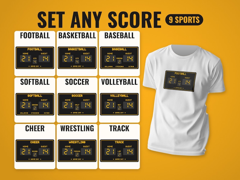Scoreboard Shirt Svg Bundle