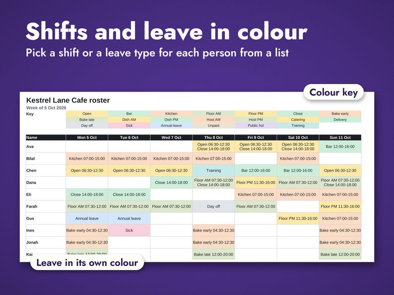 Employee Schedule Template Bundle, image 5