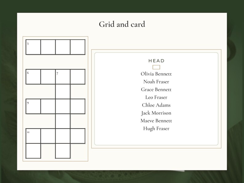 Wedding Seating Chart and Crossword Sign Bundle, image 3