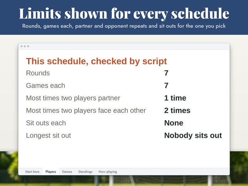 Round Robin Schedule Spreadsheet and Chore Chart Bundle, image 9