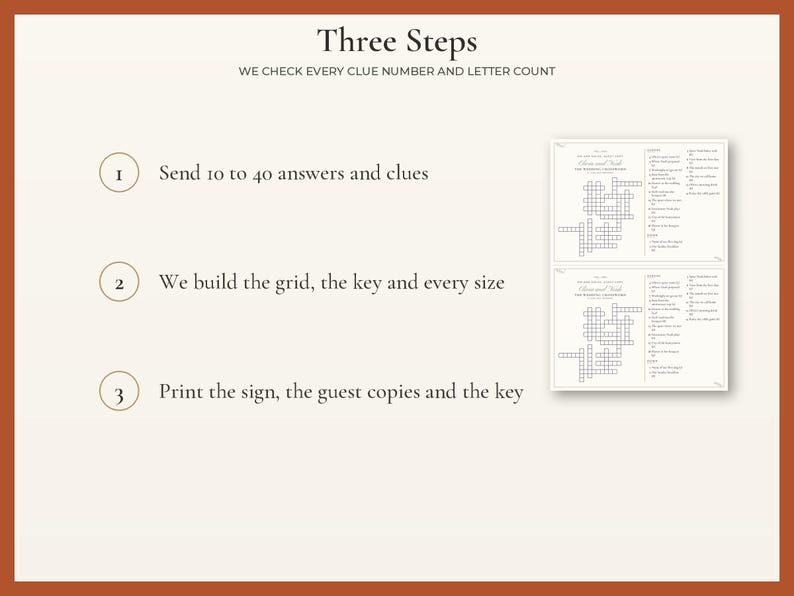 Wedding Crossword Sign, image 8
