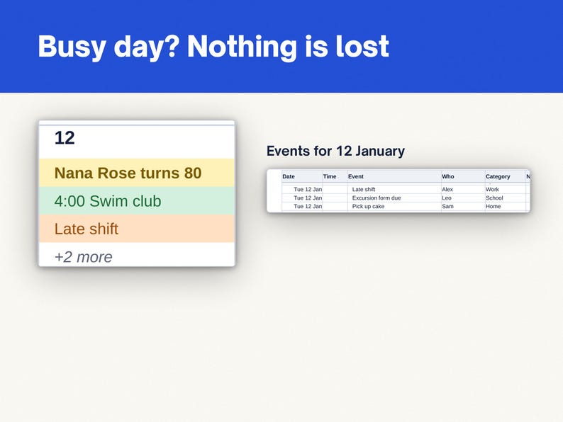 2027 Family Calendar Spreadsheet, image 11