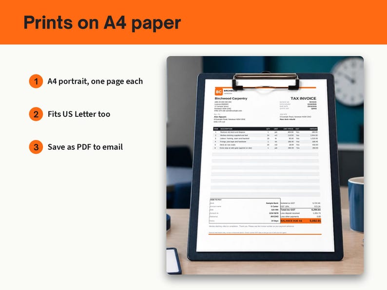 Invoice Template Bundle for Australian Tradies, image 14