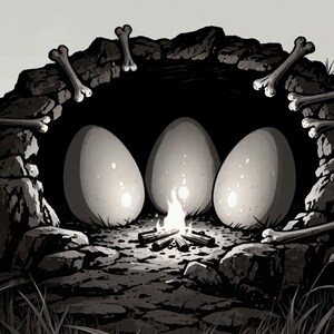 Ancient Cave Dragon Nest Animated Background for VTubers · 1080p MP4 image 2