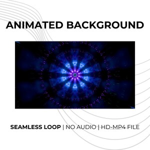 4K Neon Abstract VTuber Background | Seamless Animated Stream Loop for Twitch & YouTube | Psychedelic Glowing Tunnel Overlay Digital