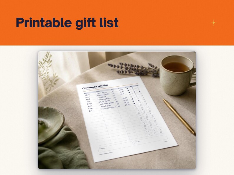 Christmas Gift Tracker Spreadsheet, image 6