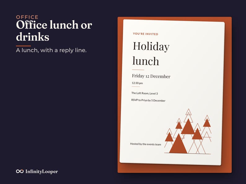 Christmas Party Invitation Template, image 3