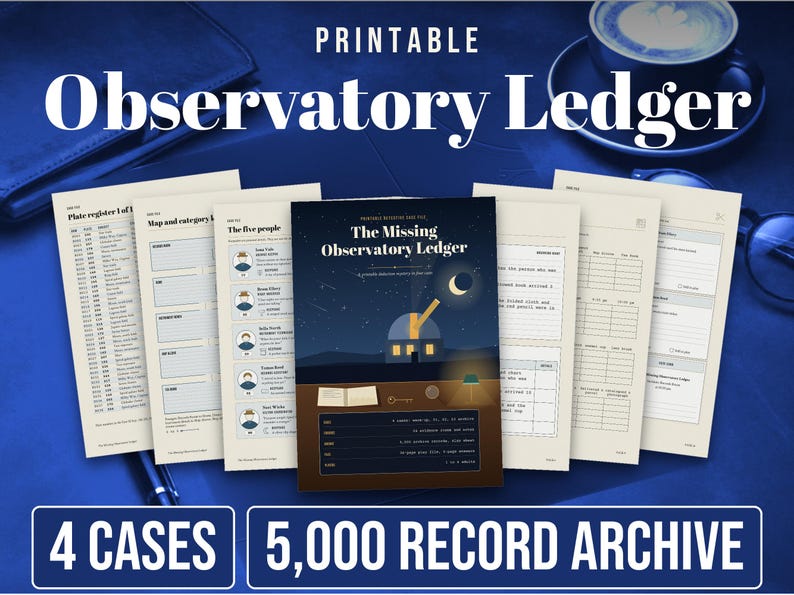 Printable Detective Game for Adults