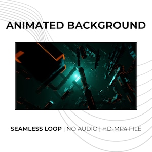 Cyberpunk Tunnel Animated Background: Sci-Fi VTuber Stream Loop (Digital Download