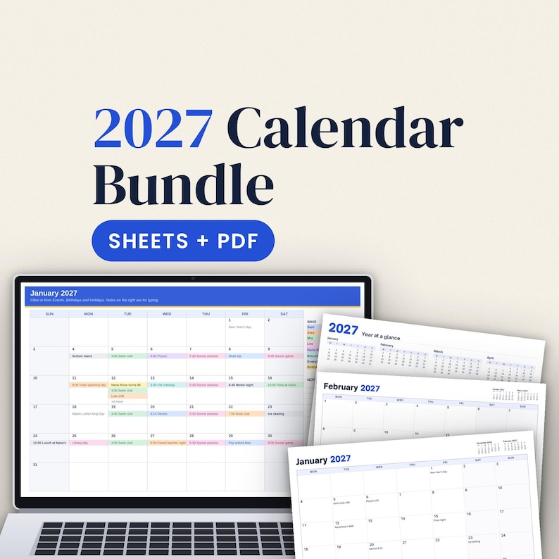 2027 Calendar Bundle