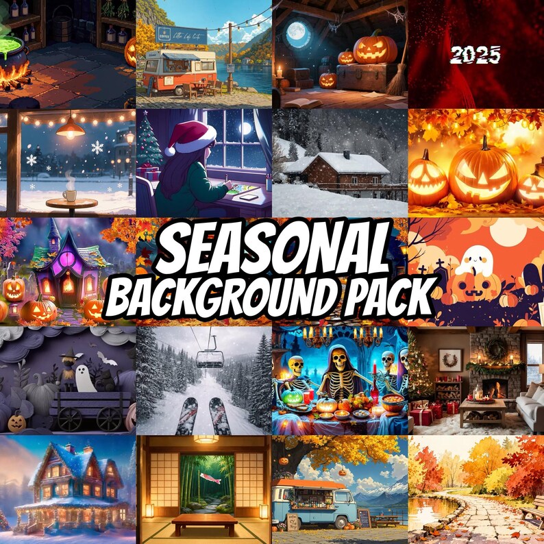 Pixel Art Halloween Witch's Cauldron Animated Background for VTubers · 1080p MP4 image 2