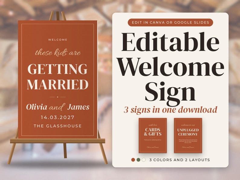 Wedding Welcome Sign Template