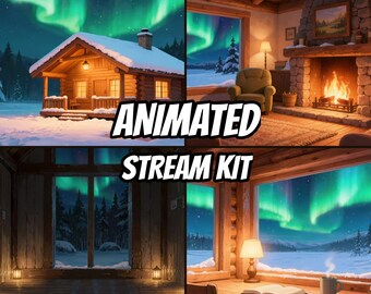 OBS-Stream-Bildschirme starten in Kürze. Aurora Cabin Stream Kit offline beendet (1080p).