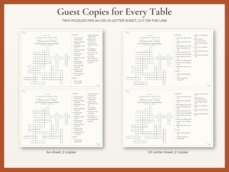 Wedding Crossword Sign, image 4