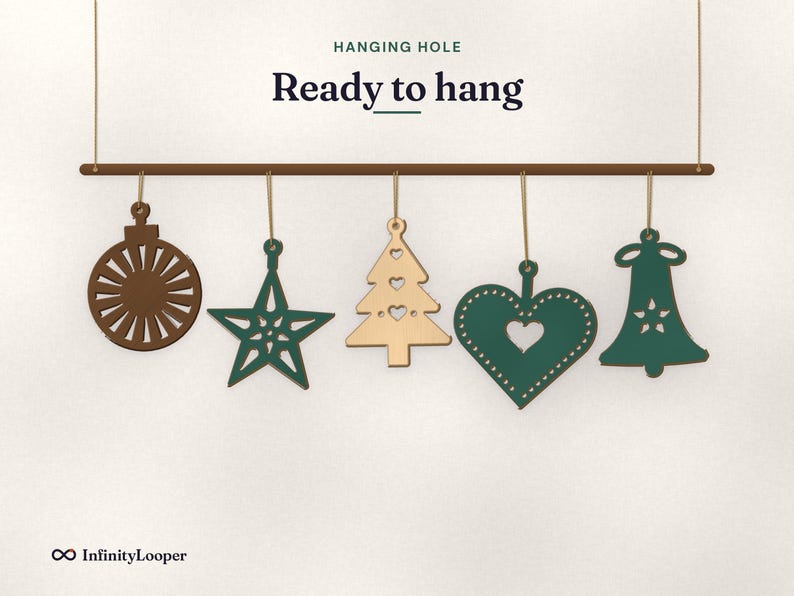Christmas Ornament SVG Laser Cut Files, image 6