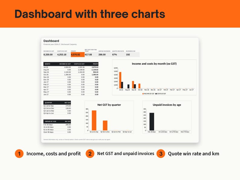 Job Expense Tracker Spreadsheet for Australian Tradies, image 8