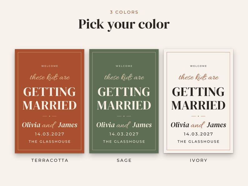 Wedding Welcome Sign Template, image 7