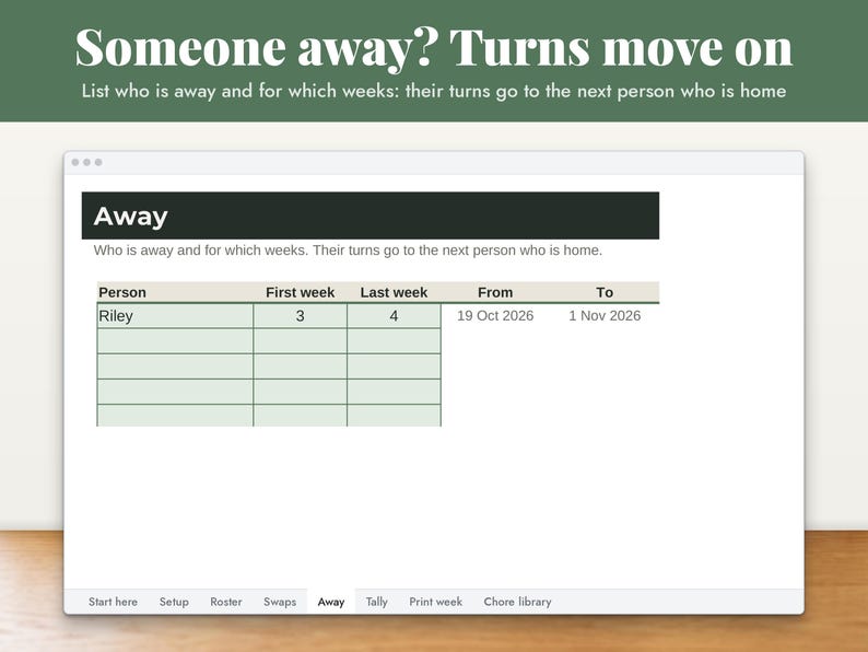 Cleaning Schedule Spreadsheet, image 6