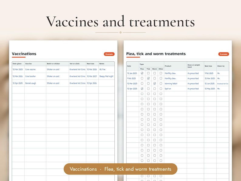 Dog Health Record Printable PDF, image 3
