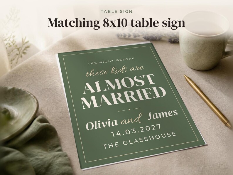 Rehearsal Dinner Sign Template, image 11