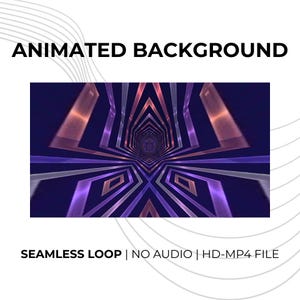 4K Neon Geometric VTuber Background Loop | Animated Tunnel for Twitch Stream | Seamless Futuristic Stream Overlay