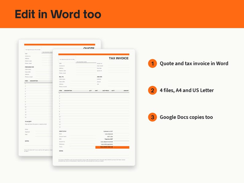 Invoice Template Bundle for Australian Tradies, image 11