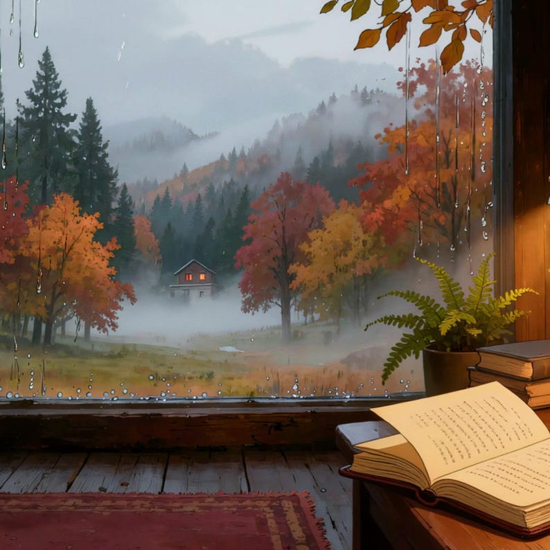 Rainy Window City Night Looping Video Background for Live Streams · 1080p MP4 image 2