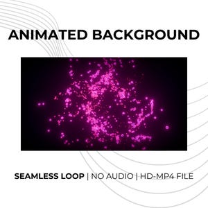 4K Pink Neon Particles VTuber Background Loop | Abstract Stream Overlay | Glowing Cyberpunk Twitch Backdrop | Animated Tech Asset