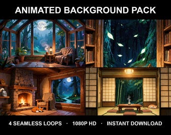 Enchanted Forest Pathway Animated Background for Streamers · 1080p MP4
