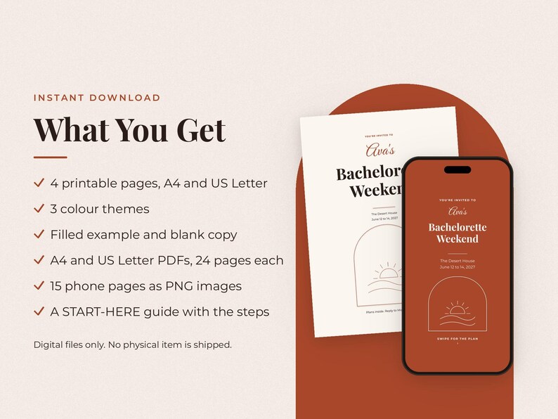 Bachelorette Itinerary Printable, image 12