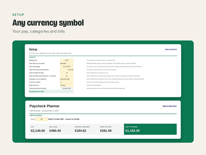 Paycheck Budget Spreadsheet, image 14