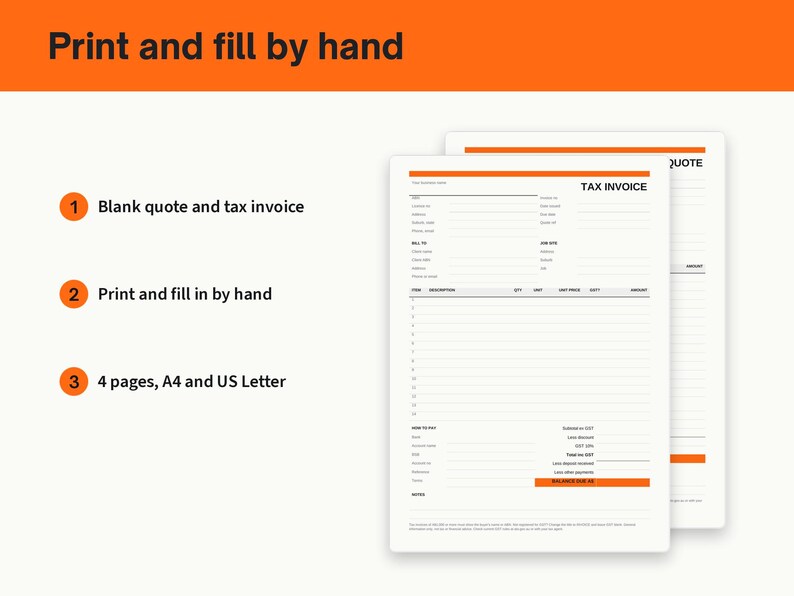 Invoice Template Bundle for Australian Tradies, image 12