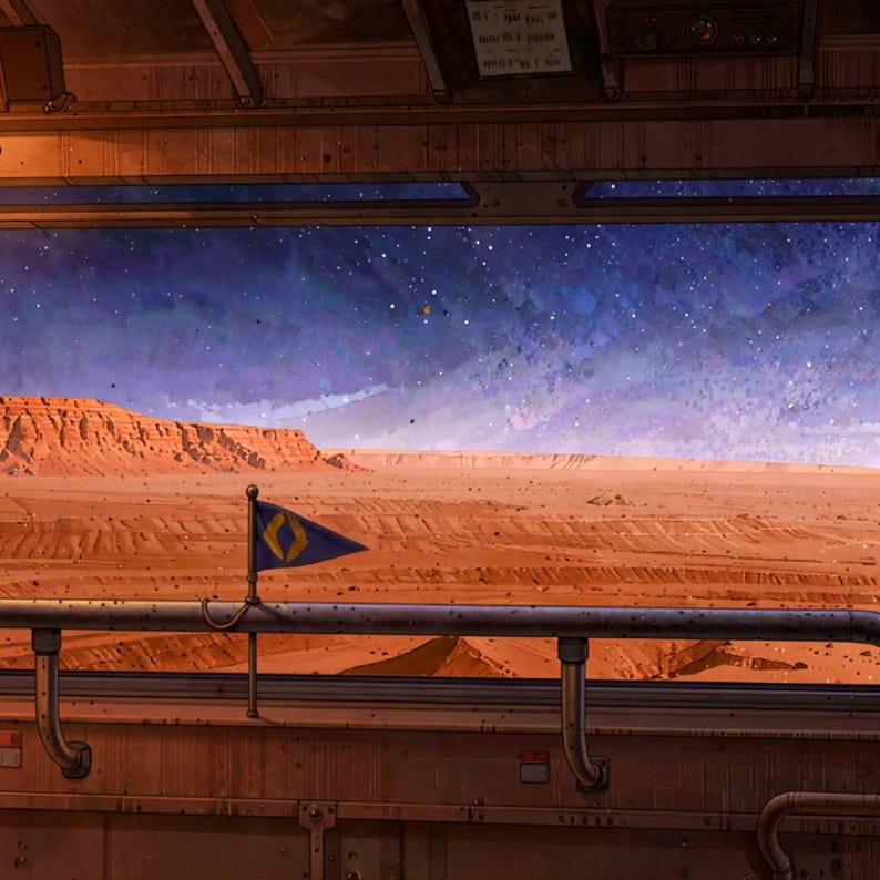 火星列車の窓からの眺めアニメーション背景（Twitch配信用） · 1080p MP4 画像 2