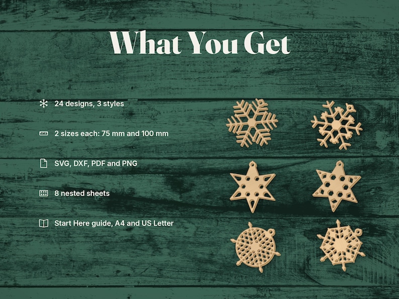 Snowflake Ornament SVG Laser Cut Files, image 15