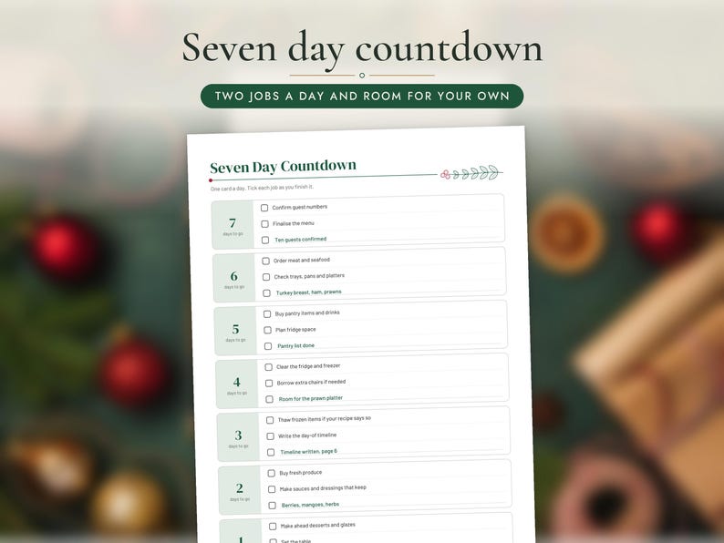 Christmas Dinner Planner Printable, image 5