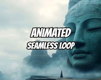 Animowane tło Misty Buddha Cliff dla Twitcha · 1080p MP4
