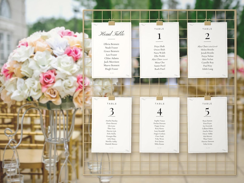 Wedding Seating Chart Poster