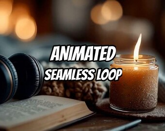 Cozy Candlelit Nook Animated Background for Streamers · 1080p MP4