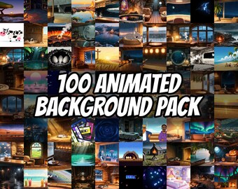 100 Animated Background Pack Seamless Loops for Streamers · 1080p MP4