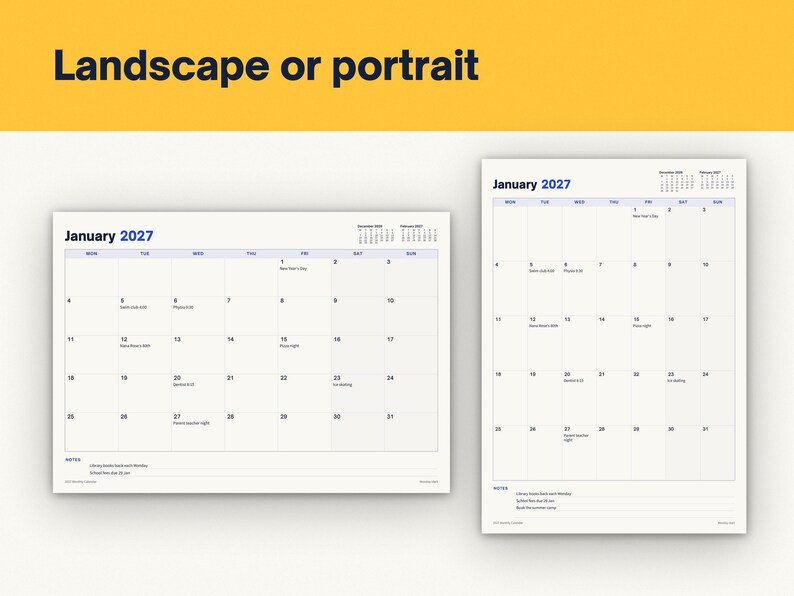 2027 Monthly Calendar Printable, image 5