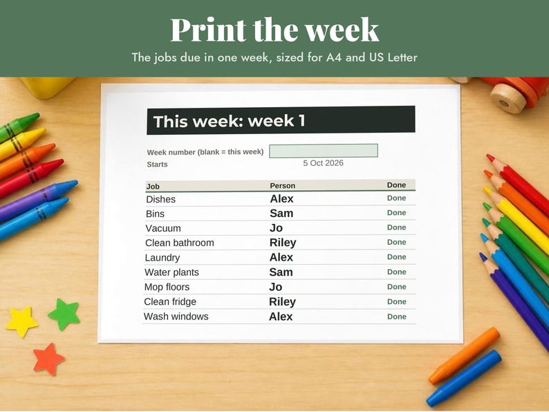 Cleaning Schedule Spreadsheet, image 12