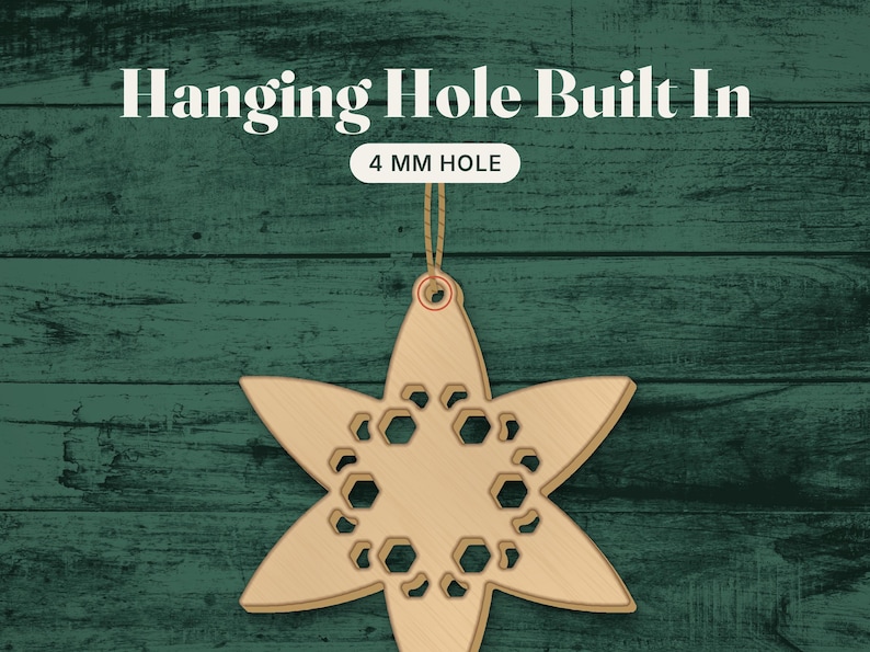 Snowflake Ornament SVG Laser Cut Files, image 9