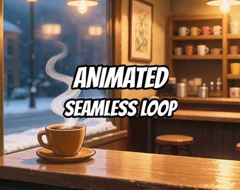 Cozy Winter Window Snowfall & Candles Animated Background for Ambient Wallpaper · 1080p MP4
