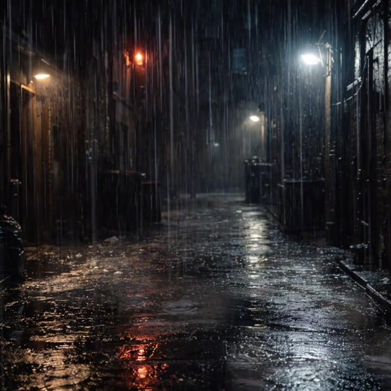 Rainy Neon City Street Animated Background for Lofi · 1080p MP4 image 2